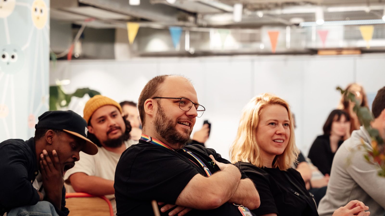 Founders and investors at a UK startup event
